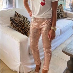 Rose Gold Sequin Leggings